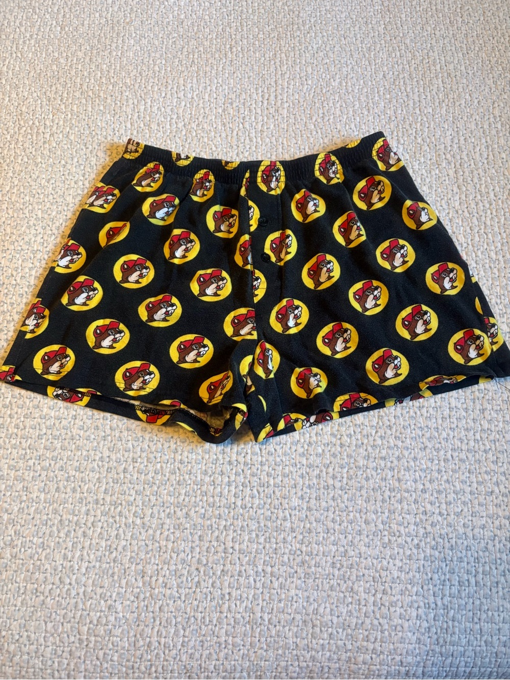 Buc-ees Cotton Logo Beaver Boxer Style Shorts